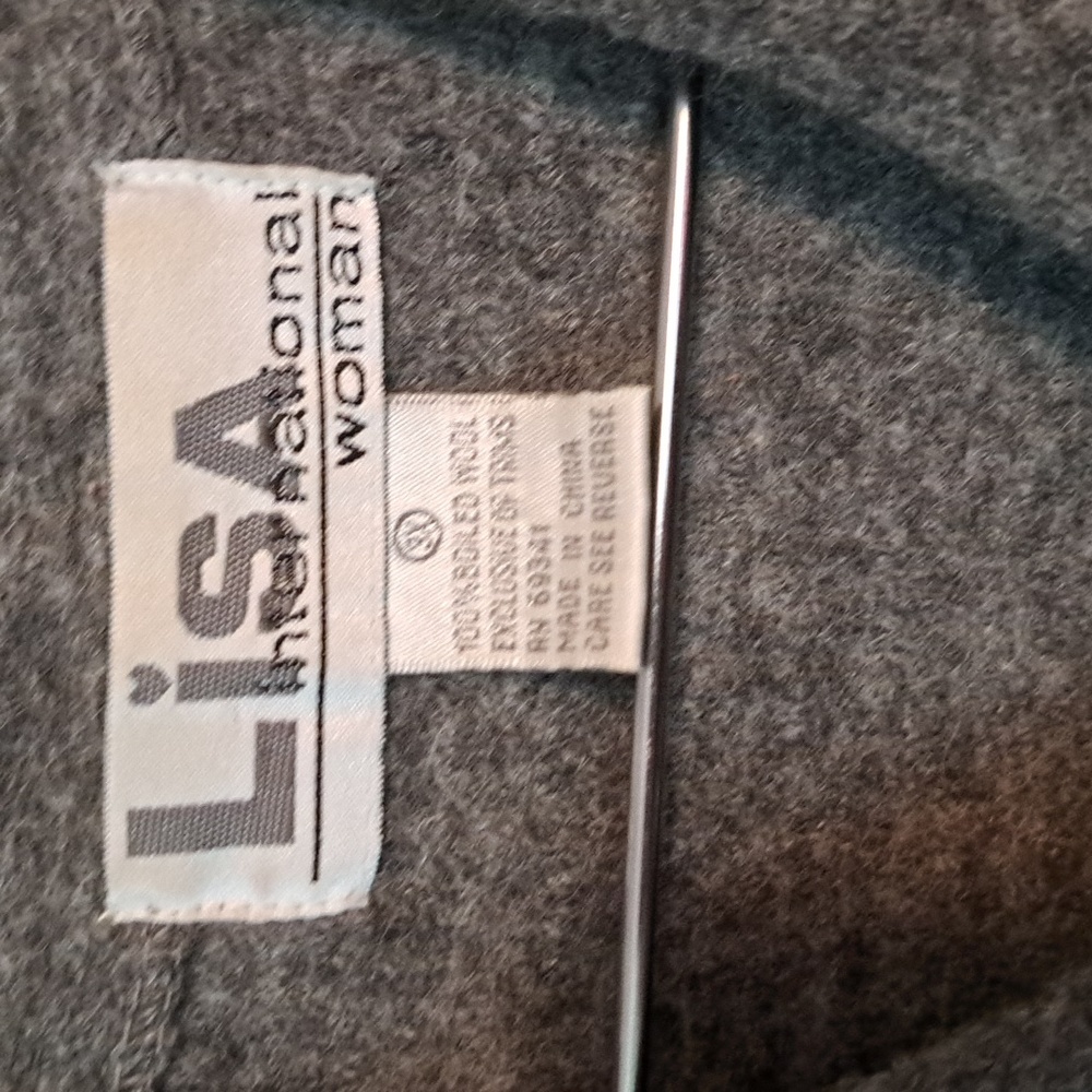 Lisa International Wool cat and mouse vest 3X gray - Picture 4 of 5